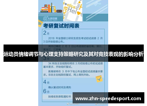 运动员情绪调节与心理支持策略研究及其对竞技表现的影响分析