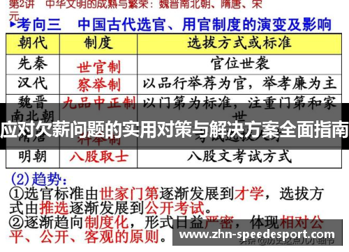 应对欠薪问题的实用对策与解决方案全面指南